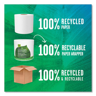 Seventh Generation® 100% Recycled Bathroom Tissue, Septic Safe, 2-Ply, White, 500 Sheets/Jumbo Roll, 60 Rolls per Case, 30,000 Sheets Total (SEV137038)