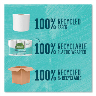 Seventh Generation® 100% Recycled Bathroom Tissue, Septic Safe, 2-Ply, White, 240 Sheets per Roll, 48 Rolls per Case, 11,520 Sheets Total (SEV13733-CS)