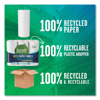 Seventh Generation® 100% Recycled Paper Towel Rolls, 2-Ply, 11 x 5.4 Sheets, 140 Sheets per Roll, 6 Roll Pack, 840 Sheets Total  (SEV13731PK) (SEV13731)