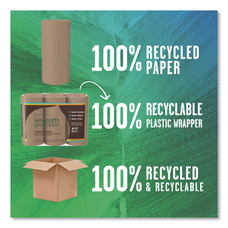 Seventh Generation® Natural Unbleached 100% Recycled Paper Towel Rolls,11 x 9, 120 Sheets per Roll,30 Rolls per Case, 7,200 Sheets Total (SEV13720-CS)