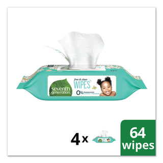 Seventh Generation® Free & Clear Baby Wipes, Refill, Unscented, White, 256 Wipe Pack (SEV34219PK)