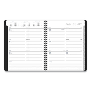 AT-A-GLANCE® Contemporary Lite Weekly/Monthly Planner, 8.75 x 7, Black Simulated Leather Cover, 12-Month (Jan to Dec): 2025 (AAG7054XL05)