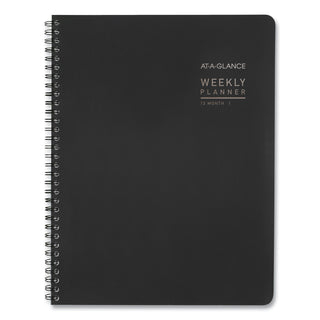 AT-A-GLANCE® Contemporary Lite Weekly/Monthly Planner, 11 x 8.25, Black Simulated Leather Cover, 12-Month (Jan to Dec): 2025 (AAG7095XL05)