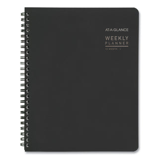 AT-A-GLANCE® Contemporary Lite Weekly/Monthly Planner, 8.75 x 7, Black Simulated Leather Cover, 12-Month (Jan to Dec): 2025 (AAG7054XL05)