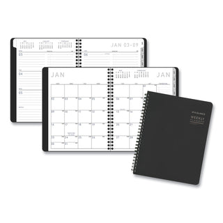 AT-A-GLANCE® Contemporary Lite Weekly/Monthly Planner, 8.75 x 7, Black Simulated Leather Cover, 12-Month (Jan to Dec): 2025 (AAG7054XL05)