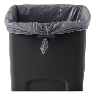Rubbermaid® Commercial Untouchable Square Waste Receptacle, 23 gal, Plastic, Black (RUB356988BK)
