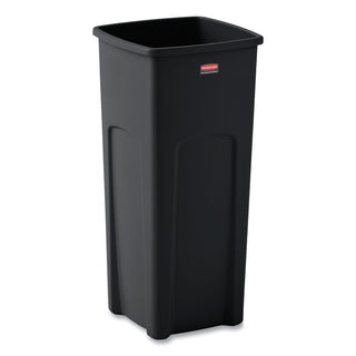 Rubbermaid® Commercial Untouchable Square Waste Receptacle, 23 gal, Plastic, Black (RUB356988BK)