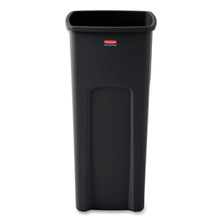 Rubbermaid® Commercial Untouchable Square Waste Receptacle, 23 gal, Plastic, Black (RUB356988BK)