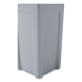 Rubbermaid® Commercial Untouchable&reg; Square Plastic Indoor Trash Can, 23 Gallon, Gray (RCP356988GY)