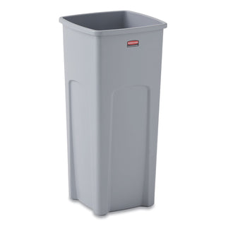 Rubbermaid® Commercial Untouchable&reg; Square Plastic Indoor Trash Can, 23 Gallon, Gray (RCP356988GY)