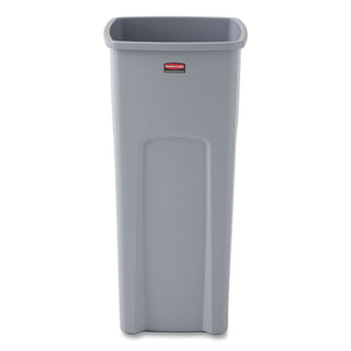 Rubbermaid® Commercial Untouchable&reg; Square Plastic Indoor Trash Can, 23 Gallon, Gray (RCP356988GY)