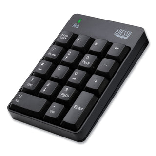 Adesso WKB6010UB Wireless 18-Key Numeric USB Keypad, Black (ADEWKB6010UB)