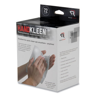 Read Right® HandKleen Premoistened Antibacterial Wipes, 7 x 5, Foil Packet, 72/Box (REARR15112)
