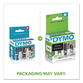DYMO® LabelWriter Multipurpose Labels, 0.5" x 1", White, 1000 Labels/Roll (253503)