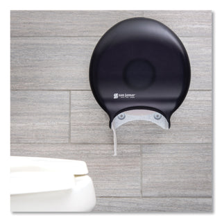 San Jamar® Single-Roll Jumbo Bath Tissue Dispenser, 10 1/4 x 5 5/8 x 12, Black Pearl (SANR2000TBK)