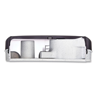 San Jamar® Twin 9" Jumbo Tissue Dispenser, 19 x 5 1/4 x 12, Transparent Black Pearl (SJMR4000TBK)
