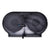San Jamar® Twin 9" JBT Toilet Tissue Dispenser, Oceans, 19 x 5 1/4 x 12, Black Pearl (SJMR4090TBK)
