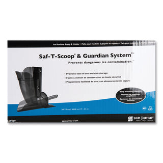 San Jamar® Saf-T-Scoop and Guardian System for Ice Machines, 12 oz to 16 oz Ice Scoop, Transparent Blue, 50/Carton (SJMSI7000)