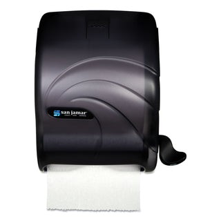 San Jamar® Element Lever Roll Towel Dispenser, Oceans, Black, 12 1/2 x 8 1/2 x 12 3/4 (SANT990TBK)