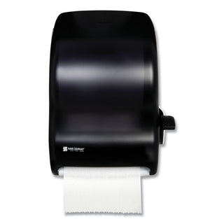San Jamar® Lever Roll Towel Dispenser, Classic, Black Pearl, 12 15/16 x 9 1/4 x 16 1/2 (SJMT1100TBK)