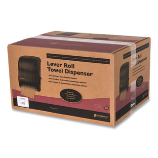 San Jamar® Lever Roll Towel Dispenser, Classic, Black Pearl, 12 15/16 x 9 1/4 x 16 1/2 (SJMT1100TBK)