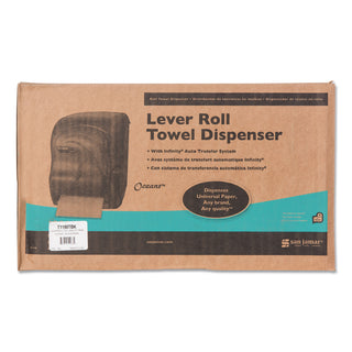 San Jamar® Lever Roll Towel Dispenser, Oceans, Black Pearl, 12 15/16 x 9 1/4 x 16 1/2 (911909)