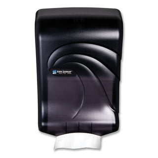 San Jamar® Ultrafold Multifold/C-Fold Towel Dispenser, Oceans, Black, 11 3/4 x 6 1/4 x 18 (T1790TBK)