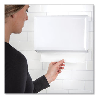 San Jamar® Singlefold Paper Towel Dispenser, White, 10 3/4 x 6 x 7 1/2 (T1800WH)