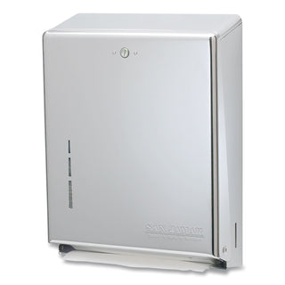 San Jamar® C-Fold/Multifold Towel Dispenser, Stainless Steel, 11 3/8 x 4 x 14 3/4 (T1900SS)