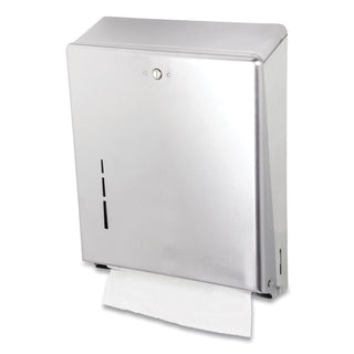 San Jamar® C-Fold/Multifold Towel Dispenser, Stainless Steel, 11 3/8 x 4 x 14 3/4 (T1900SS)