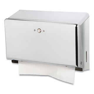 San Jamar® Mini C-Fold/Multifold Towel Dispenser, Chrome, 11 1/8 x 3 7/8 x 7 7/8 (T1950XC)