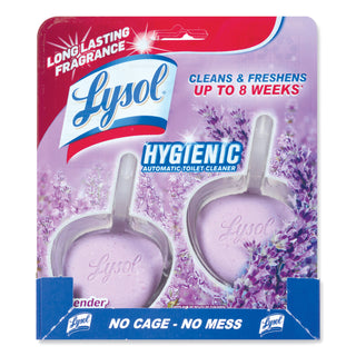 LYSOL® Brand Hygienic Automatic Toilet Bowl Cleaner, Cotton Lilac, 2/Pack (RAC83722)