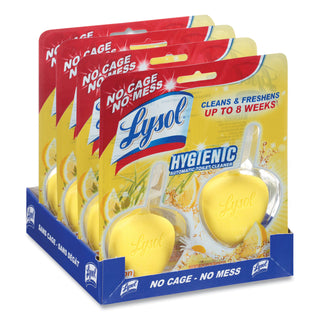LYSOL® Brand Hygienic Automatic Toilet Bowl Cleaner, Lemon Breeze, 2/Pack (RAC83723)