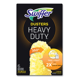 Swiffer® Dusters Heavy Duty, Dust Lock Fiber, Yellow, Unscented, 6 Pack Refill, 4/Case, 24 Total (PGC21620CT)