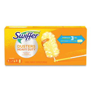 Swiffer® Dusters Heavy Duty 3' Extended Handle Kit, 1 Kit (Handle+3 Dusters), 6 Kit/Case, 6 Total (PGC82074)