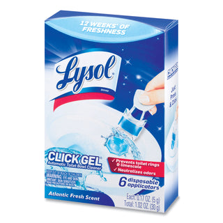 LYSOL® Brand Click Gel Automatic Toilet Bowl Cleaner, Ocean Fresh, 6/Box, 4 Boxes/Carton (RAC89059CT)