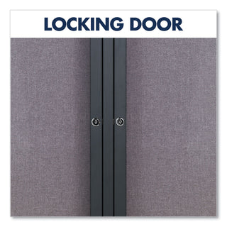Quartet® Enclosed Fabric-Cork Board, 48 x 36, Gray Surface, Graphite Aluminum Frame (QRT2364L)
