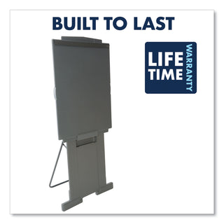 Quartet® Duramax Portable Presentation Easel, Adjusts 39" to 72" High, Plastic, Gray (QRT200E)