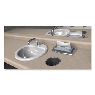 San Jamar® In-Counter Napkin Dispenser, 7 x 5.5 x 19.63, Clear/Stainless Steel (SJMH2003CLSS)
