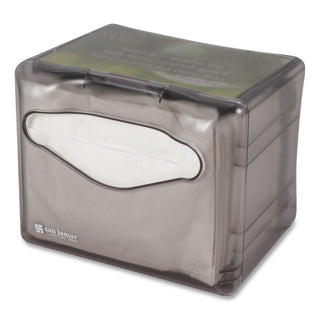 San Jamar® Venue Napkin Dispenser w/Advertising Inset, 6 1/2x6 1/8x6 8/9, Cap: 200, Black (SANH4005TBK)