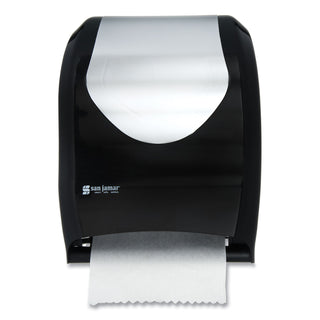 San Jamar® Tear-N-Dry Touchless Roll Towel Dispenser, 16 3/4 x 10 x 12 1/2, Black/Silver (SJMT1370BKSS)