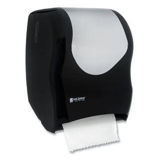 San Jamar® Tear-N-Dry Touchless Roll Towel Dispenser, 16 3/4 x 10 x 12 1/2, Black/Silver (SJMT1370BKSS)