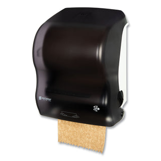 San Jamar® Simplicity Mechanical Roll Towel Dispenser, 15.25" x 13" x 10.25", Black (SJMT7400TBK)