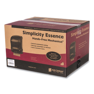 San Jamar® Simplicity Mechanical Roll Towel Dispenser, 15.25" x 13" x 10.25", Black (SJMT7400TBK)