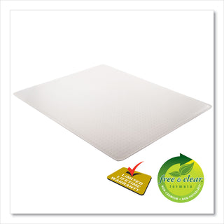 deflecto® ExecuMat All Day Use Chair Mat for High Pile Carpet, 46 x 60, Rectangular, Clear (DEFCM17443F)