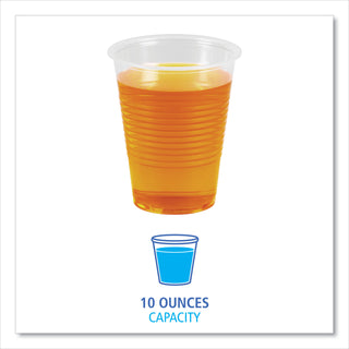 Boardwalk® Translucent Plastic Cold Cups, 10 oz, Polypropylene, 100/Pack (BWKTRANSCUP10PK)