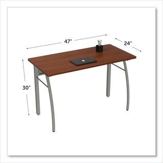 Linea Italia® Trento Line Rectangular Desk, 47.25w x 23.63d x 29.5h, Cherry (LITTR733CH)