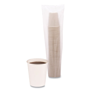 Boardwalk® Paper Hot Cups, 8 oz, White, 50 Cups/Sleeve, 20 Sleeves/Carton (BWKWHT8HCUP)
