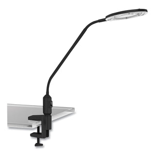 Alera® Clamp-On, 3 Diopter LED Desktop Magnifier, 6.88"w x 16.63"d x 16.75"h, Black (ALELEDM765B)