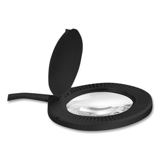 Alera® Clamp-On, 3 Diopter LED Desktop Magnifier, 6.88"w x 16.63"d x 16.75"h, Black (ALELEDM765B)